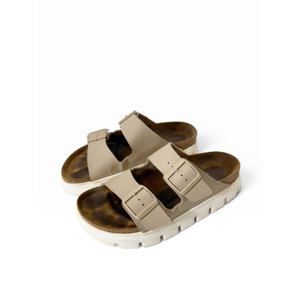 Birkenstock Papillio Arizona Sandcastle Birko Flor Chunky Platform Sandals 38 L7